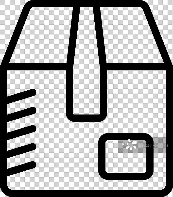 包裹盒轮廓图标订单交付图片素材