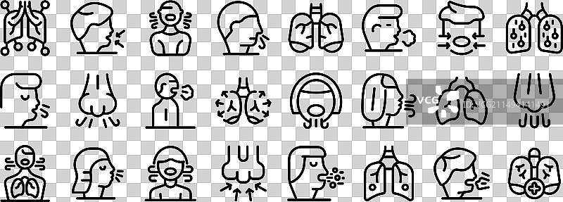 深呼吸图标轮廓练习图片素材