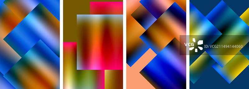 金属光泽方形概念海报图片素材