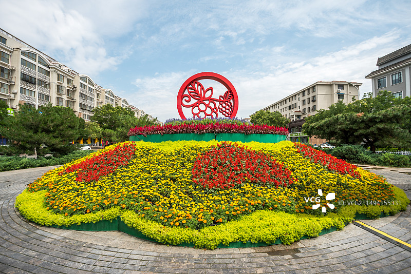 城市花坛图片素材