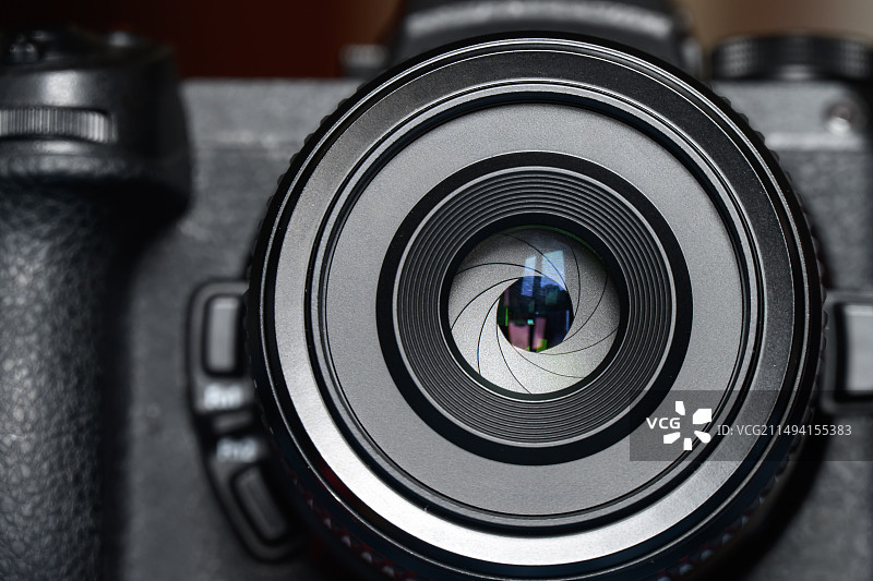 相机镜头光圈叶片特写图片素材