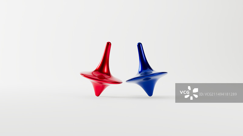 两个旋转的陀螺图片素材