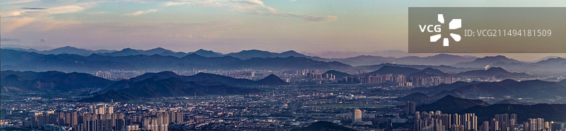 从慈溪城区眺望余姚城区图片素材