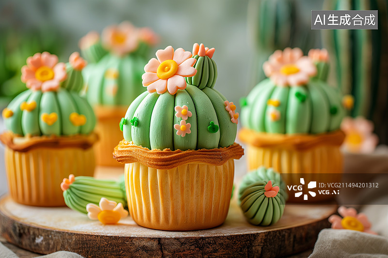 【AI数字艺术】黏土卡通玩具可爱的仙人球图片素材