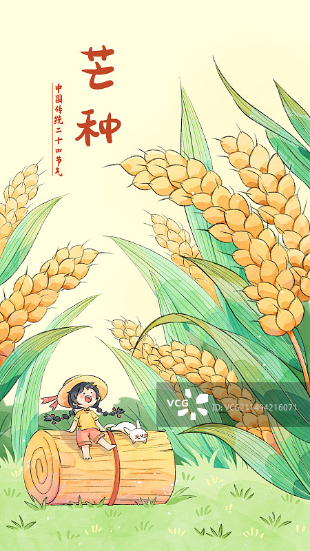 夏天芒种节气海报图片素材