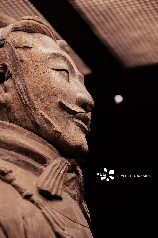 陕西秦始皇陵兵马俑将军俑图片素材