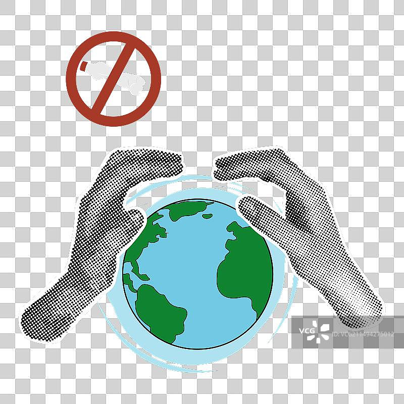 世界环境日现代拼贴模板图片素材