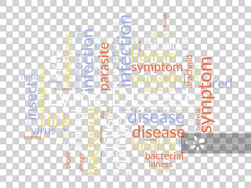 莱姆病词云模板图片素材