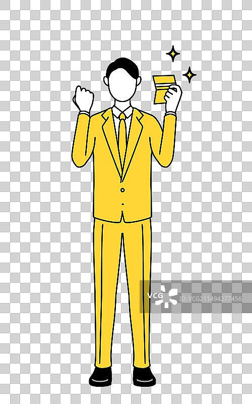 简约线条西装商人图片素材