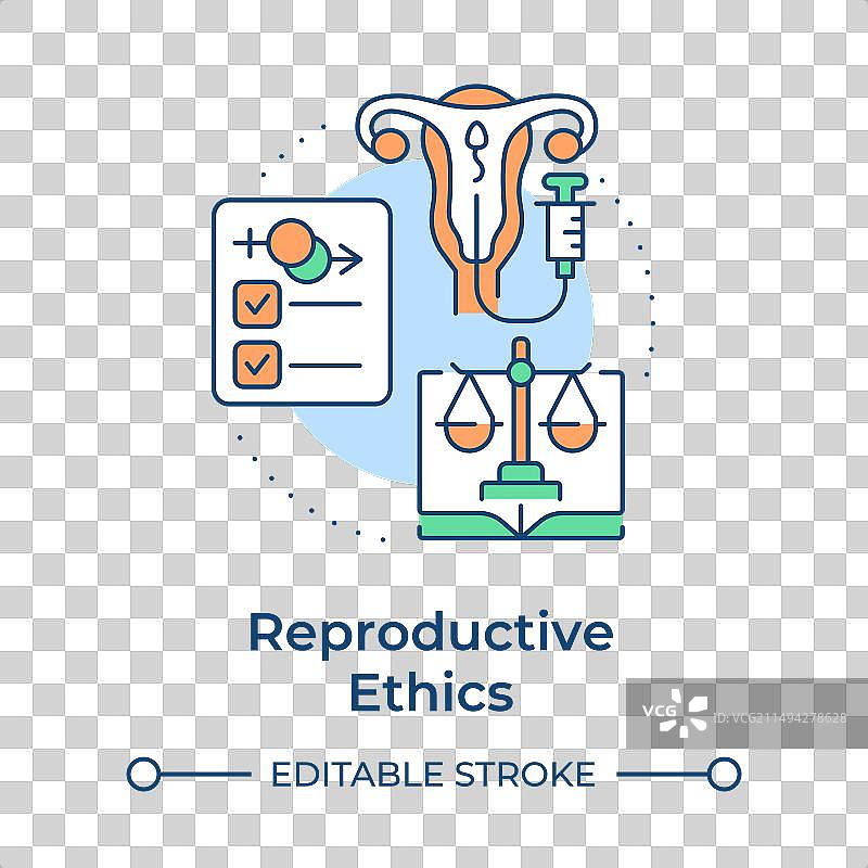 生殖伦理多色概念图标图片素材