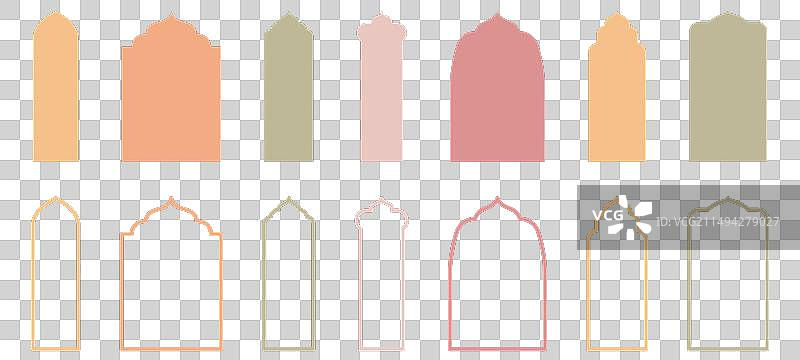 伊斯兰传统风格的窗户或门图片素材