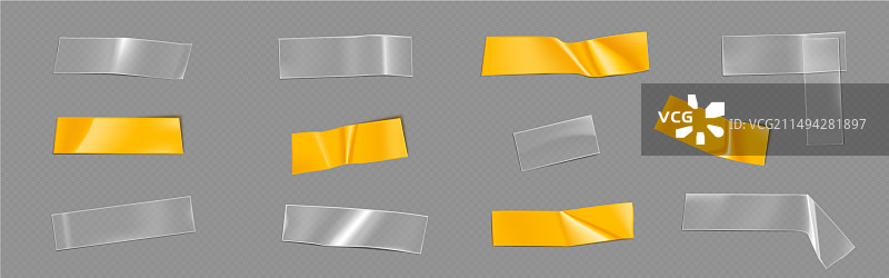 黄色透明塑料胶带图片素材