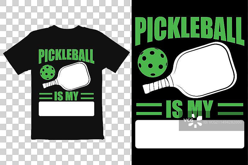 匹克球T恤设计图片素材