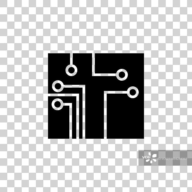 电路板扁平图标图片素材