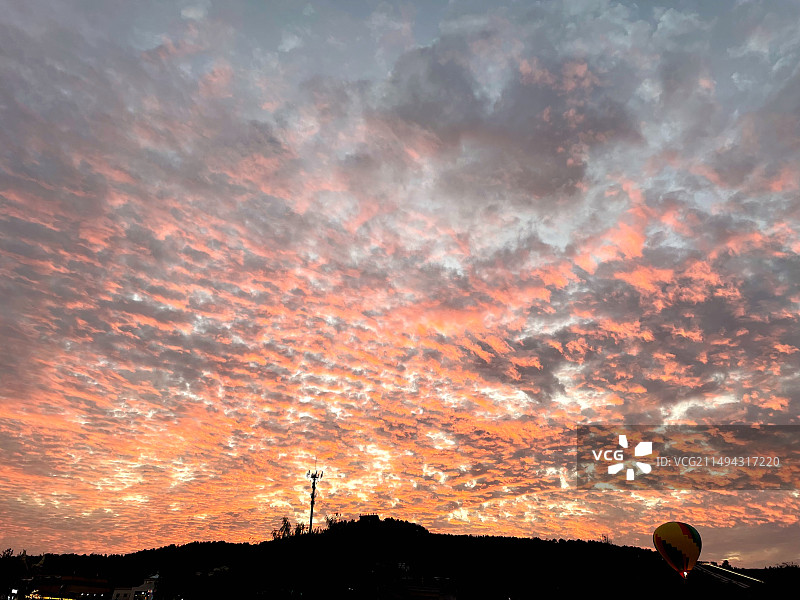 木兰草原火烧云图片素材