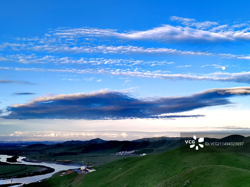 四川阿坝若尔盖沿途风光图片素材