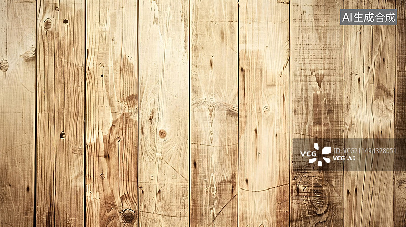 【AI数字艺术】黄色木板木质纹理背景深色旧木板纹俯视图图片素材