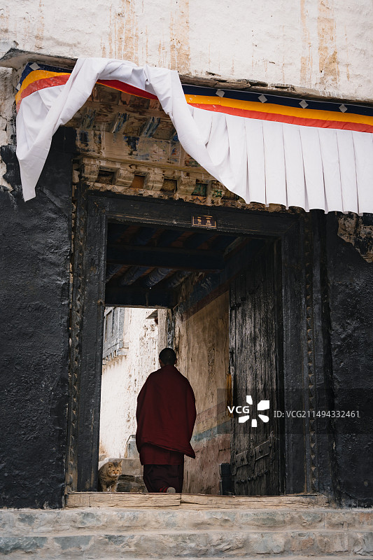 扎什伦布寺的门图片素材