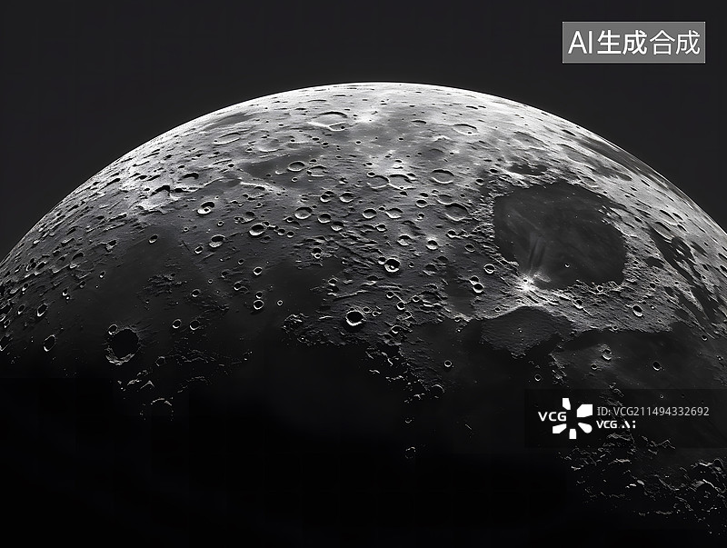 【AI数字艺术】月球表面图片素材