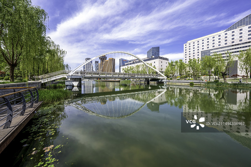 北京亮马河国际风情水岸风光图片素材