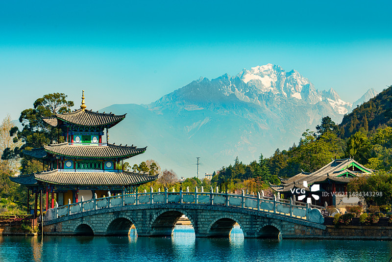 丽江黑龙潭公园图片素材