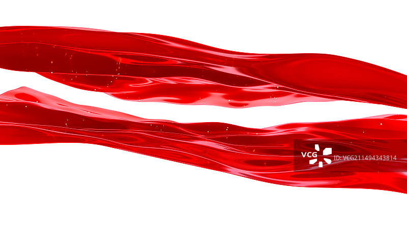 流动红色布料红旗飘动3D渲染图片图片素材