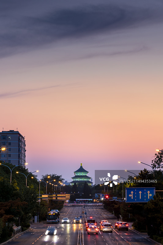 祈年殿夕阳图片素材