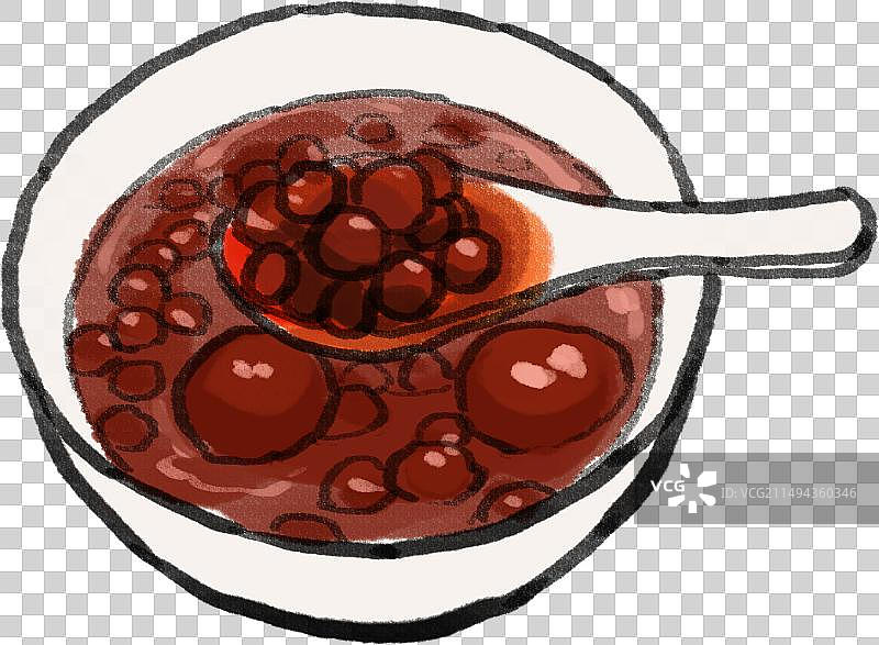 水墨风西北菜甘肃菜系兰州美食灰豆子插画图片素材