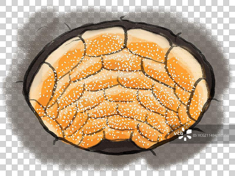 水墨风冀菜石家庄美食缸炉烧饼插画图片素材