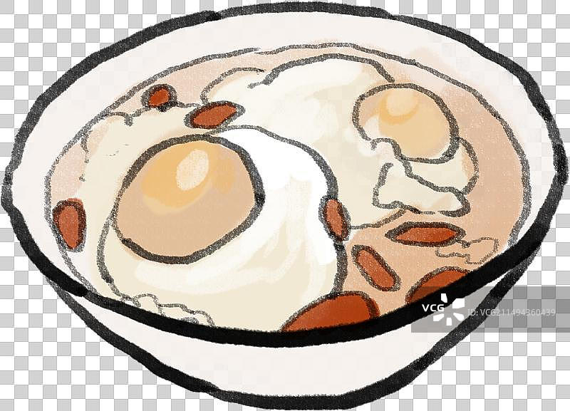 水墨风晋菜太原美食鸡蛋醪糟插画图片素材