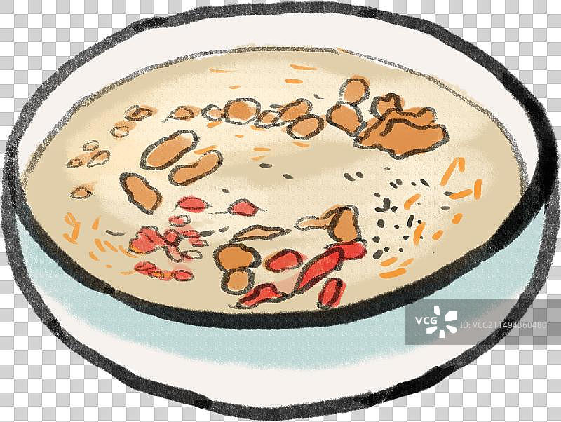 水墨风西北菜甘肃菜系兰州美食牛奶鸡蛋醪糟插画图片素材