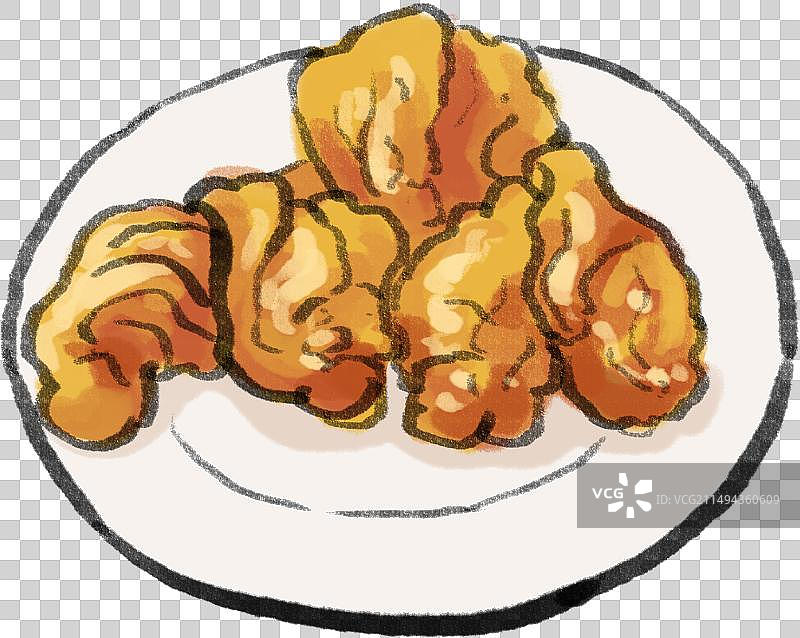 水墨风冀菜石家庄美食平山油鬼插画图片素材