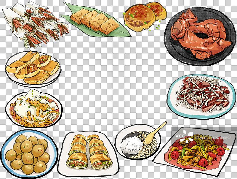 水墨风黔菜系贵阳美食插画图片素材