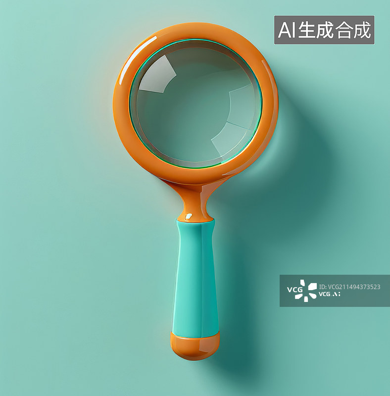 【AI数字艺术】3D素材放大镜图片素材