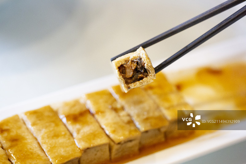 山东省淄博传统名菜豆腐箱子图片素材