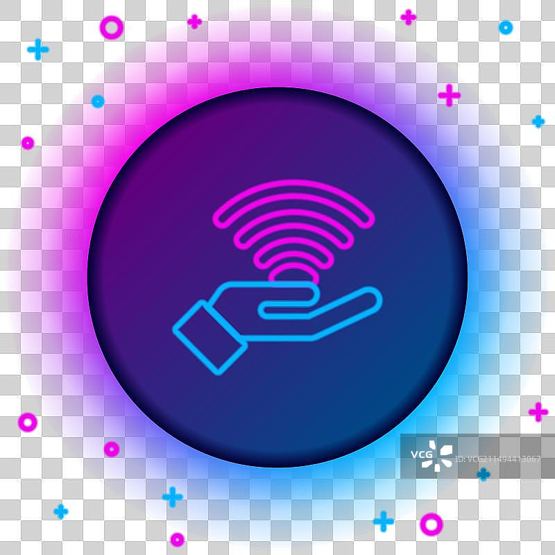 发光的霓虹5G新无线网络WIFI图片素材