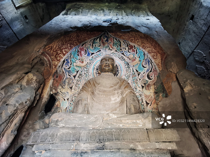 邯郸响堂山石窟大佛图片素材