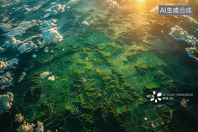 【AI数字艺术】高空摄影师的视界 Aerial Photographer's Perspective图片素材