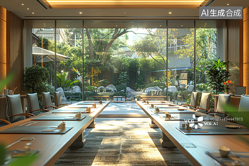 【AI数字艺术】华丽的会议室宴会厅图片素材