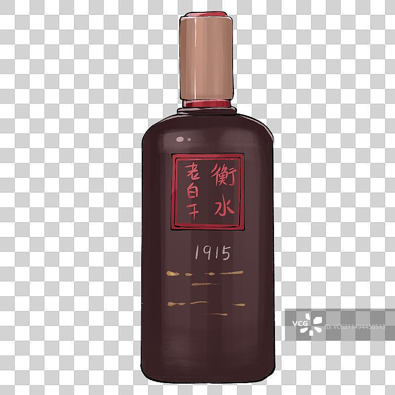 河北衡水老白干土特产白酒插画图片素材