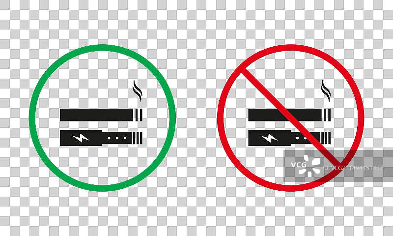 红绿吸烟区图片素材