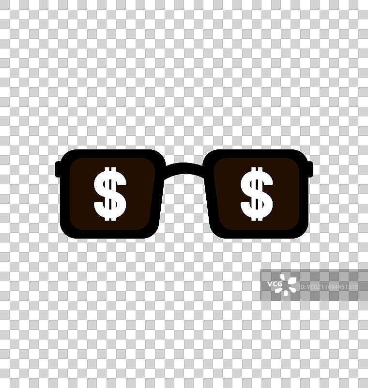 炫酷太阳镜美元符号logo设计图片素材