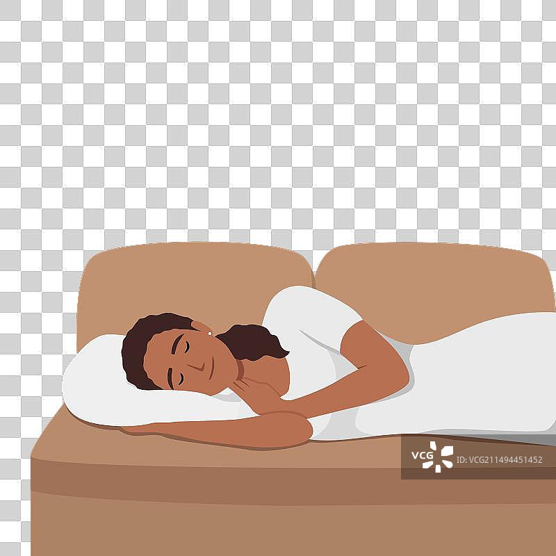 年轻女人在沙发上睡觉，扫地机器人图片素材