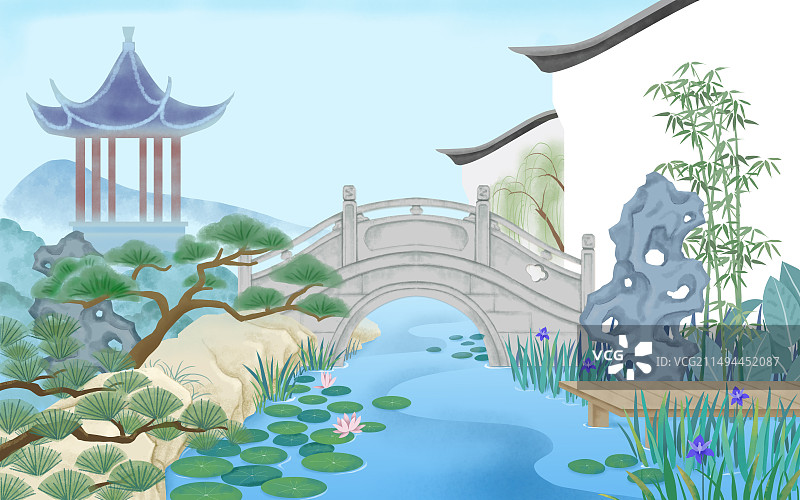 江南水乡图片素材