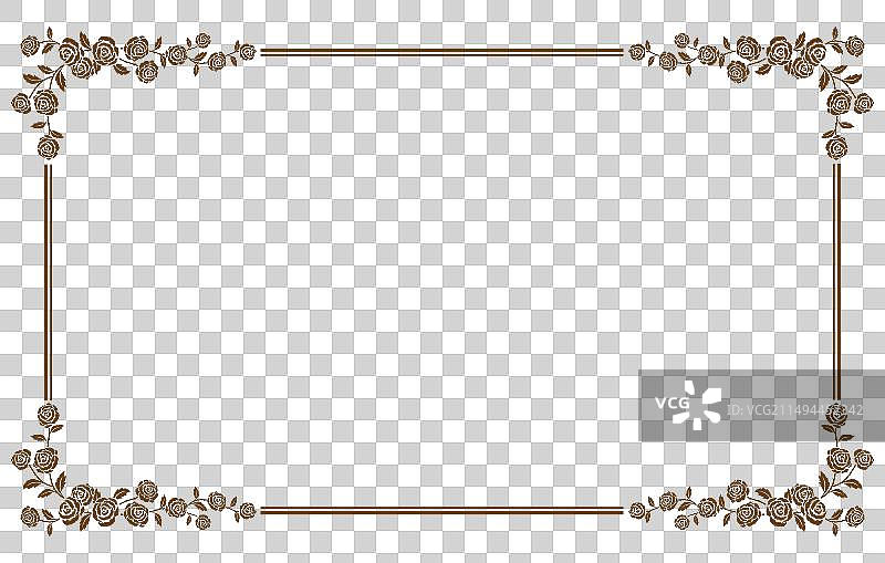 玫瑰花纹边框素材图片素材