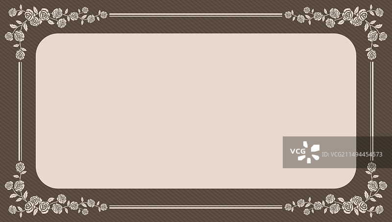 欧式咖啡色花纹边框背景图片素材