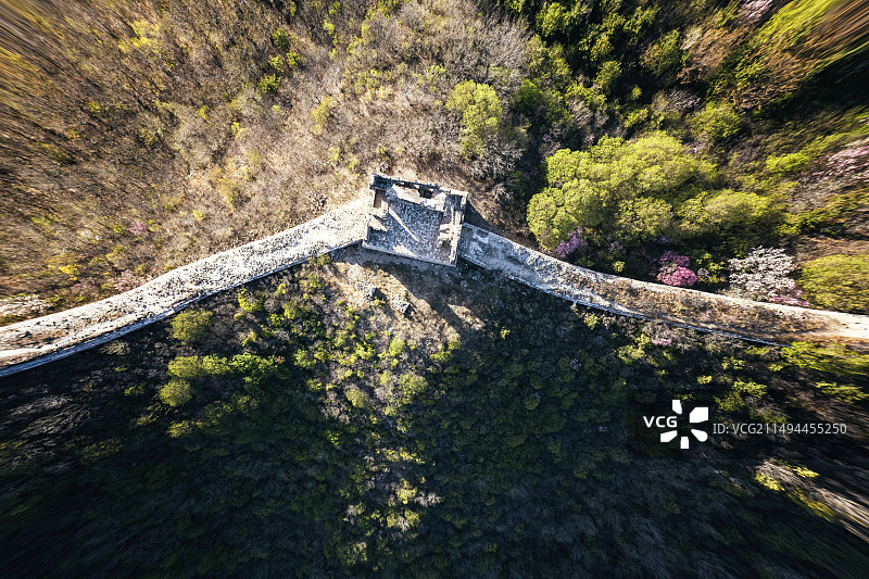 振臂煽动的巨人-北京市延庆区石峡关残长城图片素材
