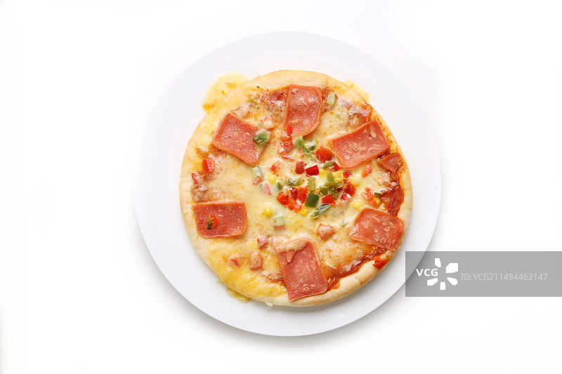 火腿奶酪比萨饼图片素材