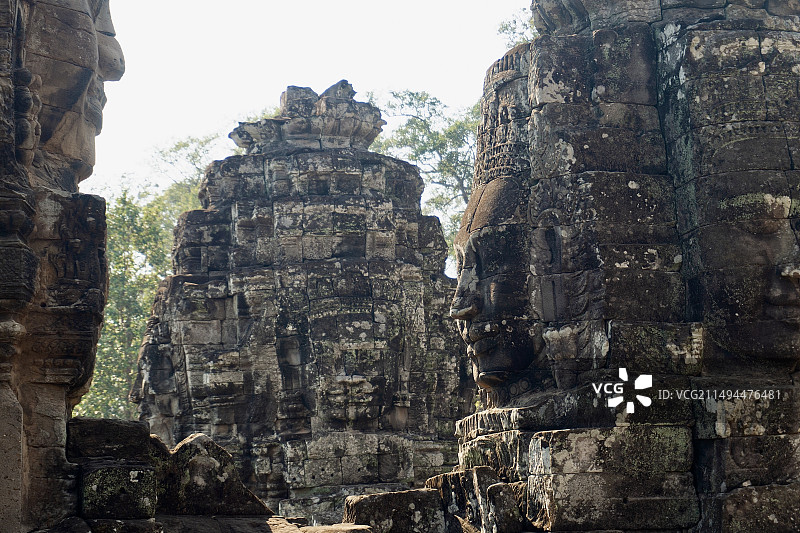 柬埔寨暹粒吴哥窟巴戎寺吴哥的微笑 世界文化遗产图片素材