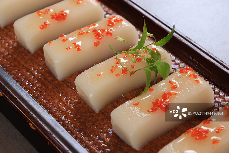苏式美食桂花糕特写图片素材